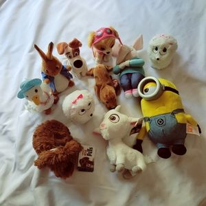 Ty Plush Bundle Movie Charcter Bundle RARE! talking minion!